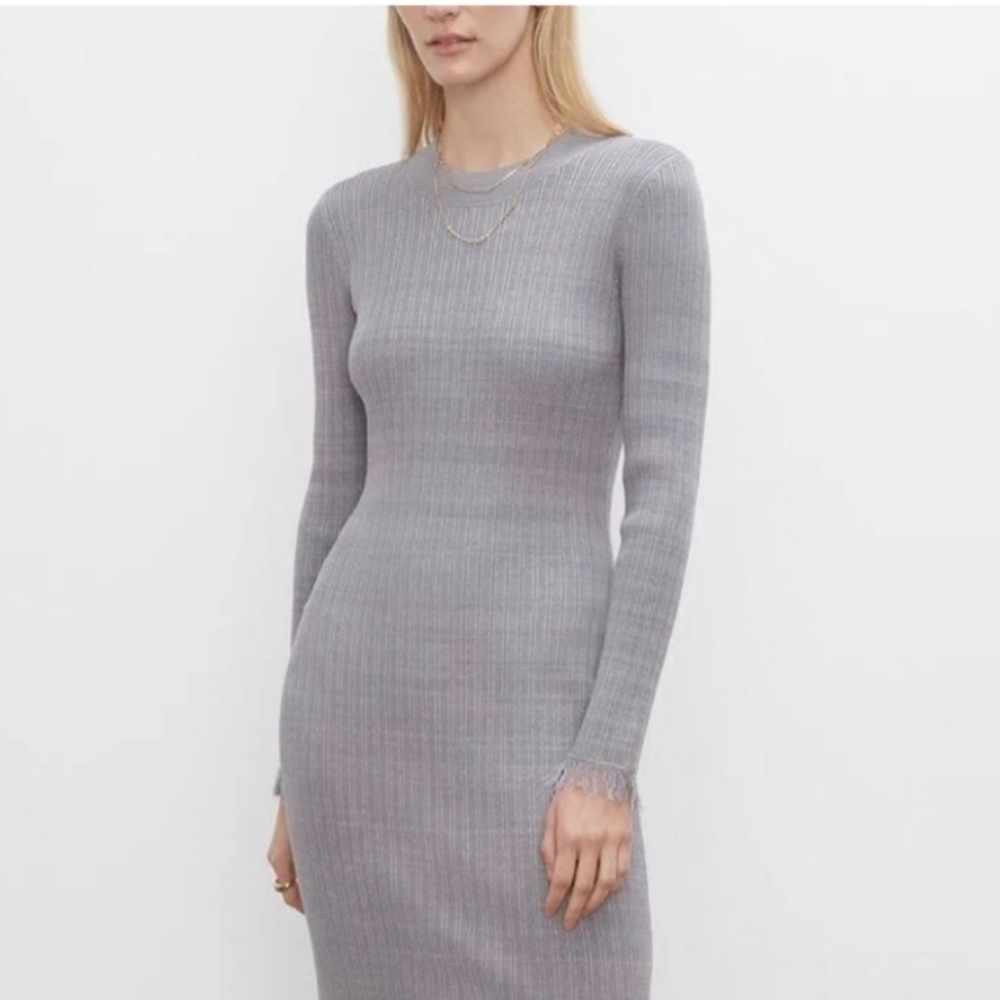 Grey knit dress